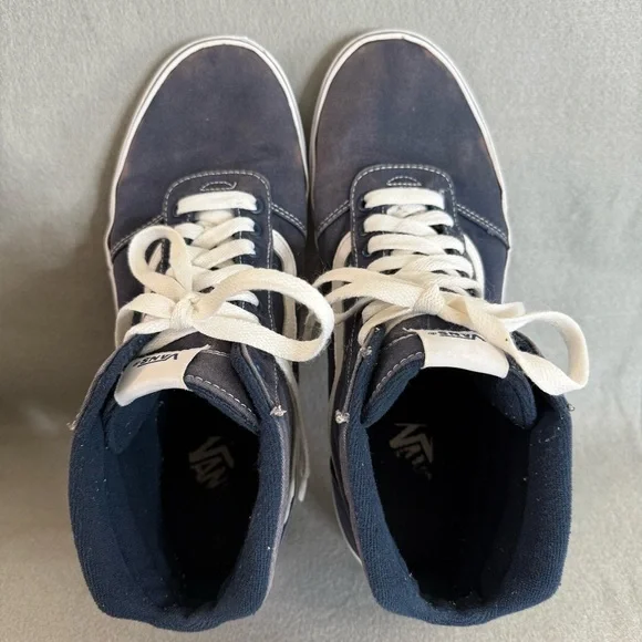 Vans Off The Wall Sk8 Hi Dark Blue Skateboard High Top Shoes Men’s Size 11.5 - Picture 8 of 10